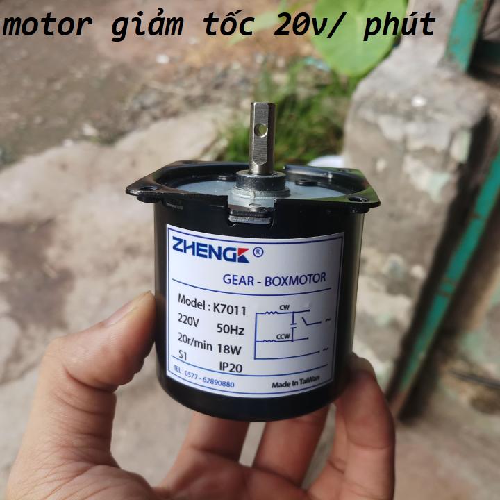 [HCM]motor giảm tốc 220v - motor giảm tốc 20rpm - động cơ sử dụng nam châm vĩnh cửu và cuộn dây ( không sử dụng chổi than )