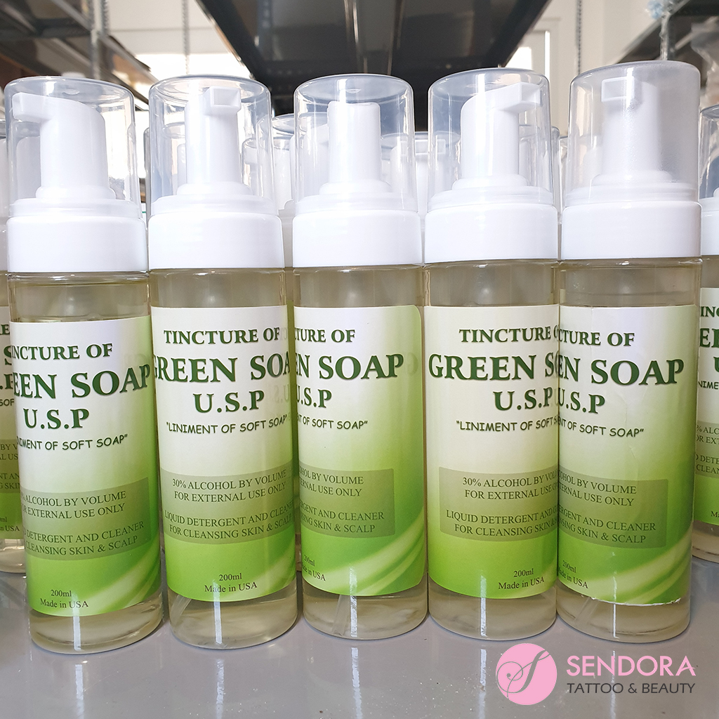 [HCM]Dung Dịch Vệ Sinh Xăm Green Soap pha sẵn 200ml