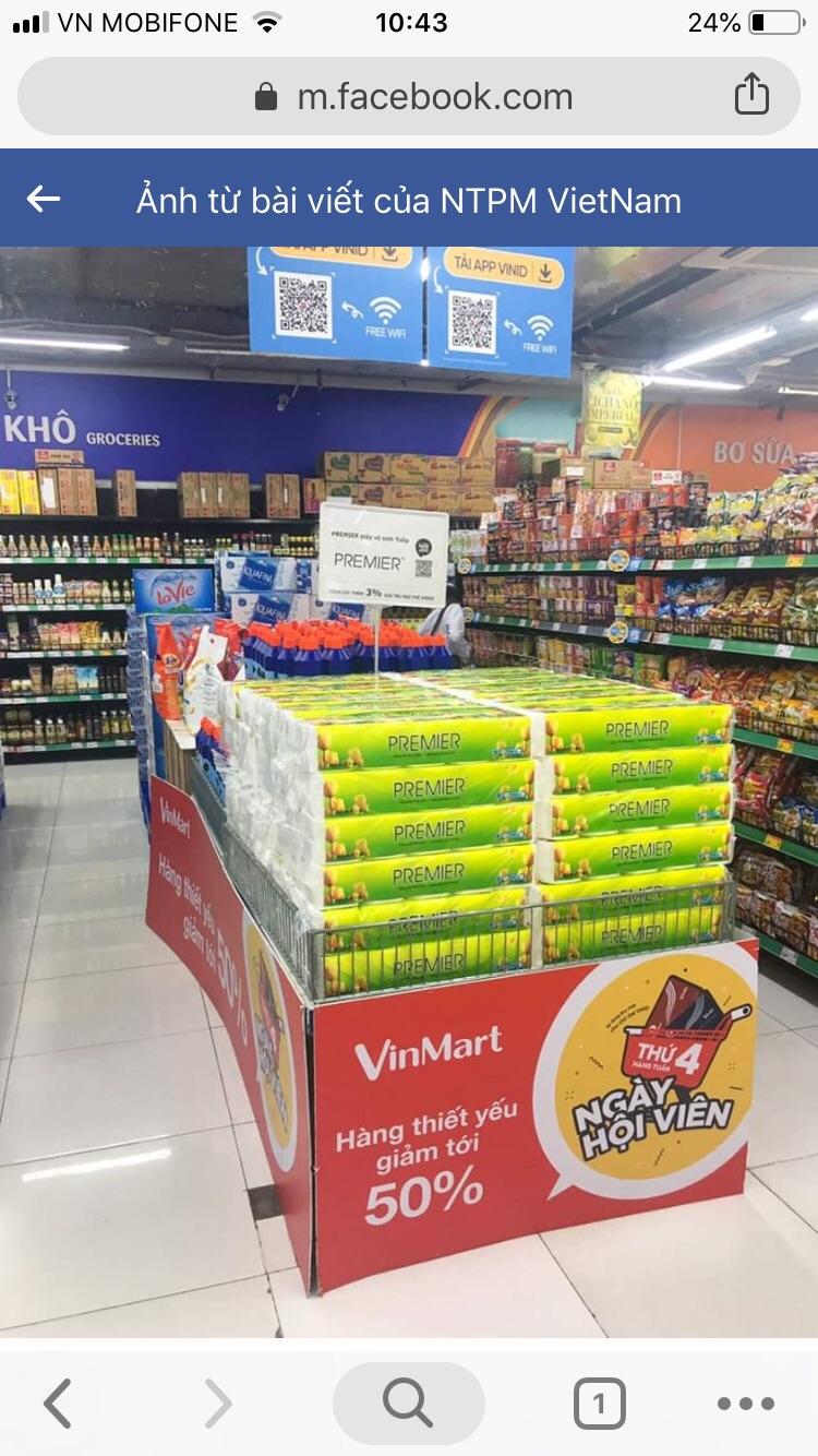 [HCM]giấy vệ sinh Premier tulip