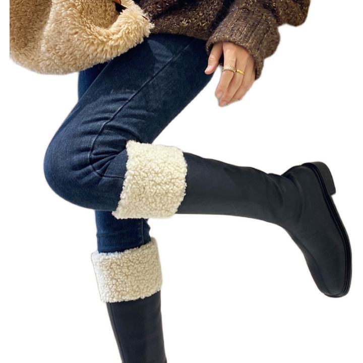 fluffy thigh high boots