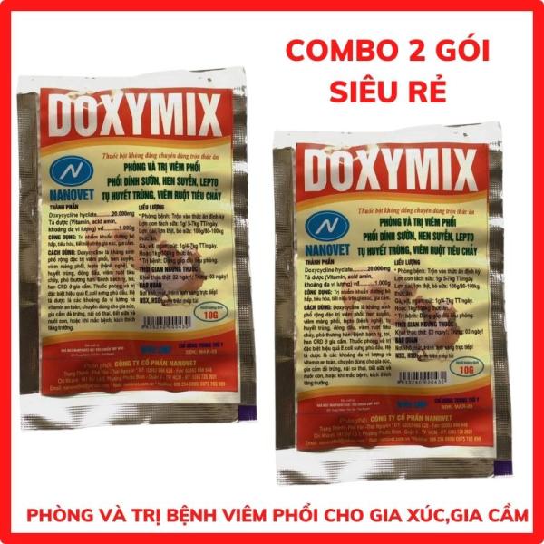 Sản phẩm thuôc thú y DOXYMIX 2 gói ) phòng và trừ hen gà, khẹc vịt, sưng phù đầu, tiêu chảy ở: gà, vịt, trâu, bò, lợn, ngan.