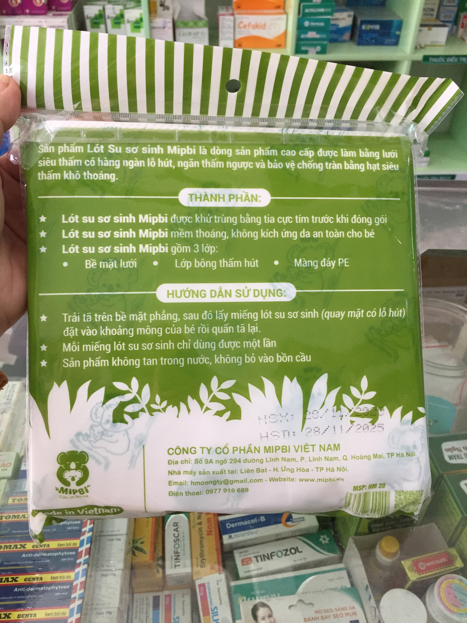 Lót phân su mipbi