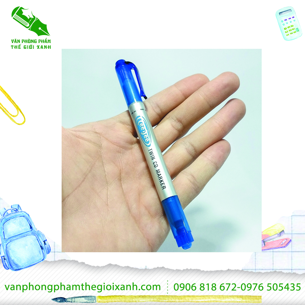 Bút lông dầu 2 đầu nhỏ pm 04