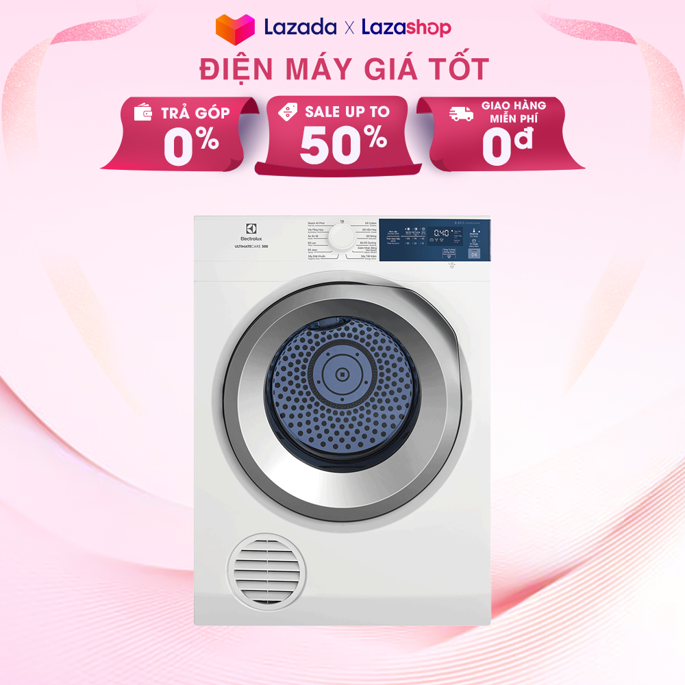 [Giao tại HCM] Máy sấy thông hơi Electrolux 8.5 kg EDS854J3WB
