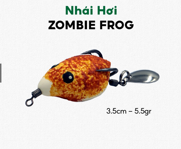 Nhái hơi zombie frog thái lan / mồi giả câu lure cá lóc