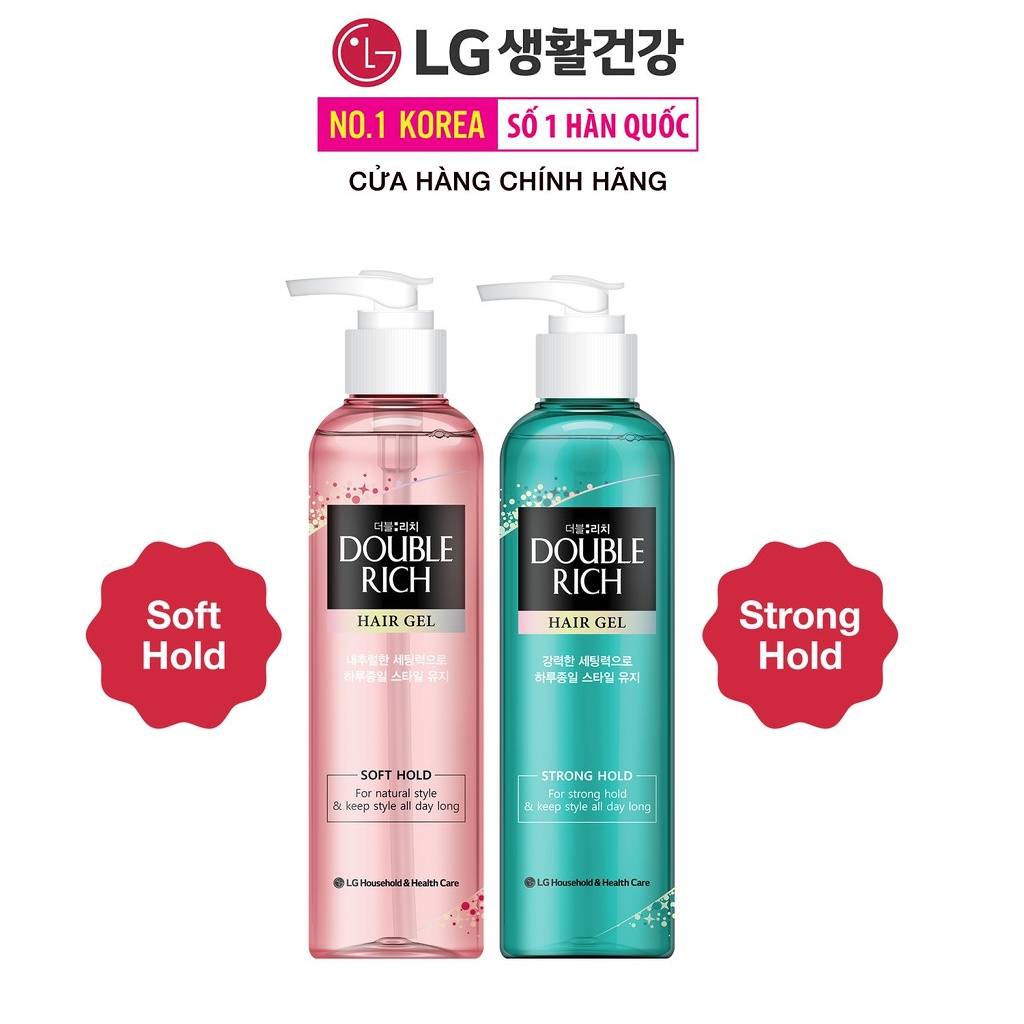 Gel tạo kiểu giữ nếp tóc double rich strong hair gel 250ml