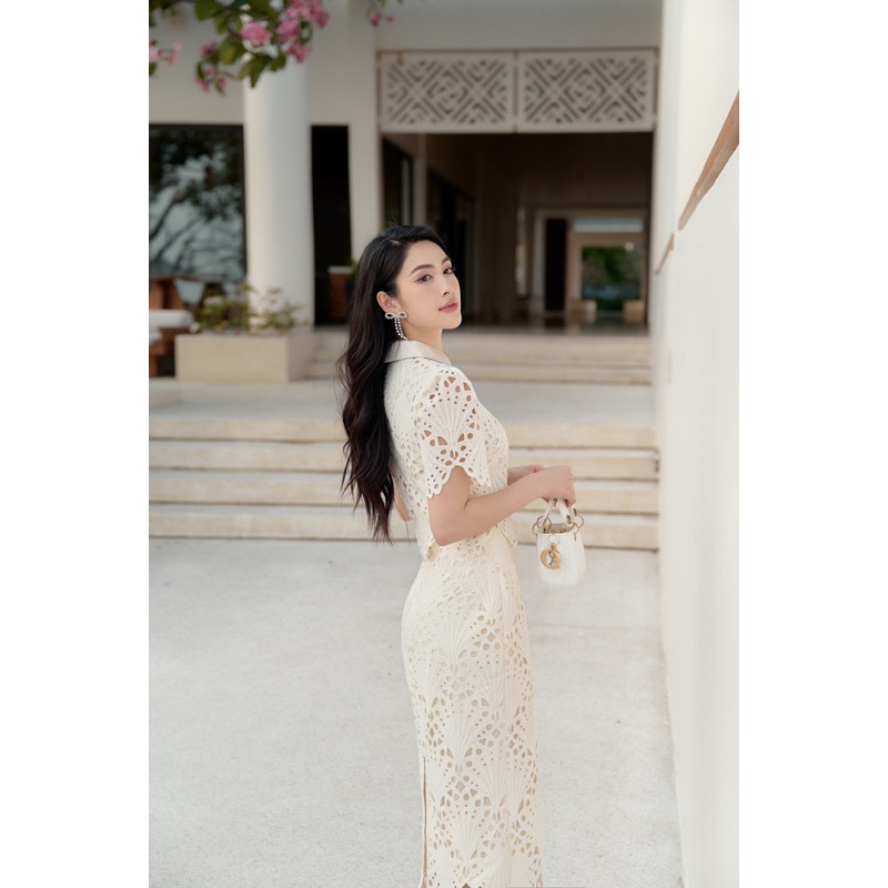 [Nhập mã LAZXuHuong05 giảm 70k/499k] SET REN PHỐI CỔ THANH LỊCH, TIỂU THƯ - CHARMY SET BY ESTRANO