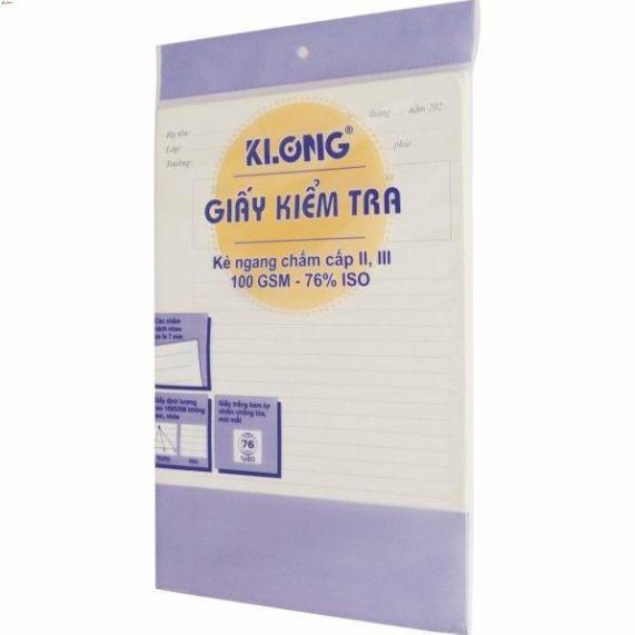 -Giấy kiểm tra kẻ ngang chấm cấp II,III, 100/76; MS: 279 [Klong]