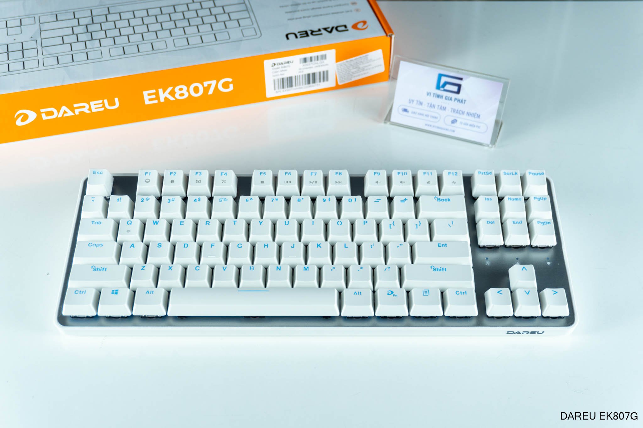 Bàn phím cơ không dây Gaming DAREU EK807G (TRẮNG) NEW CHÍNH HÃNG BH 24 Tháng