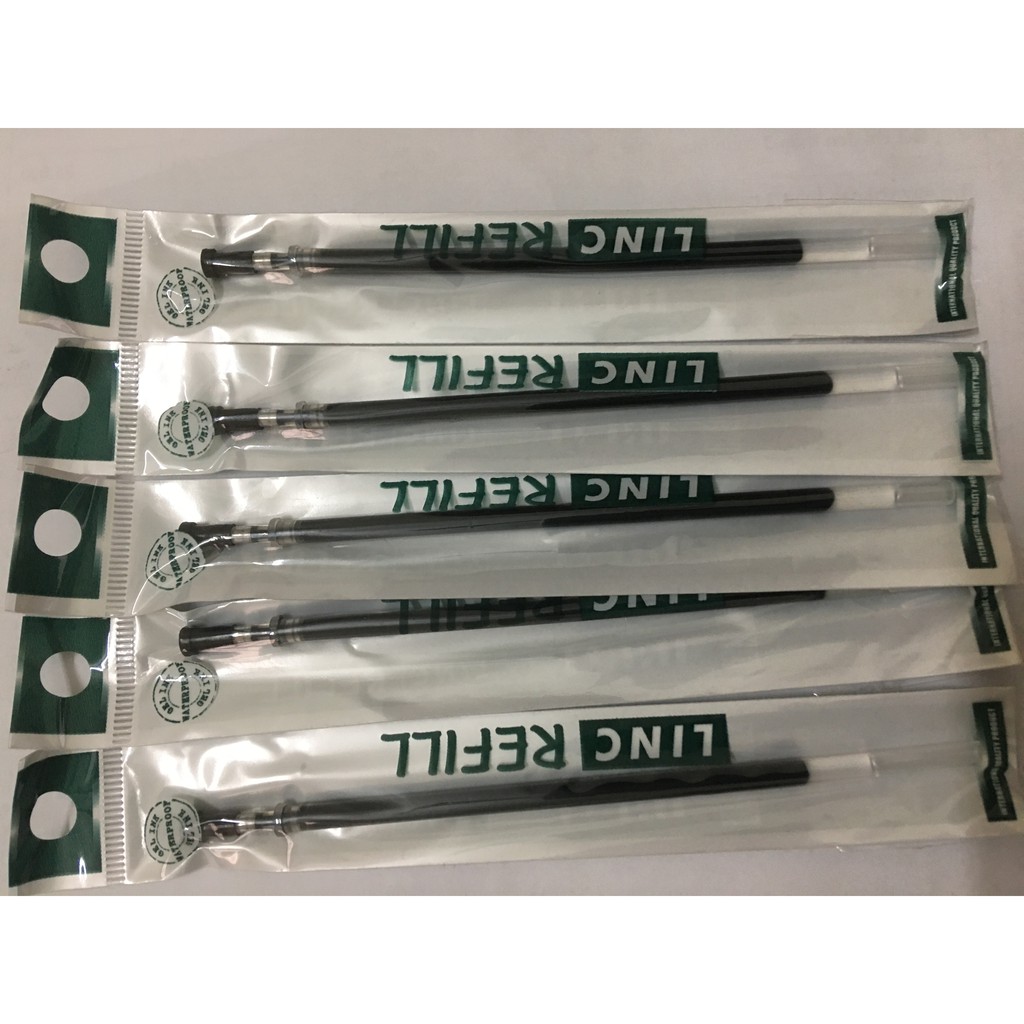 Combo 5 ruột Bút bi nước LINC Executive gel (Xanh, Đen, Đỏ)