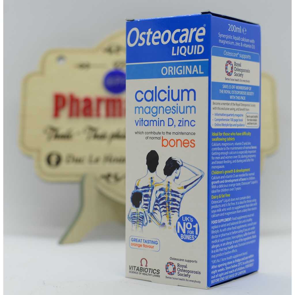 Osteocare Liquid [Uk] Canxi Nước Cho Trẻ Từ 3 Tuổi - 200Ml
