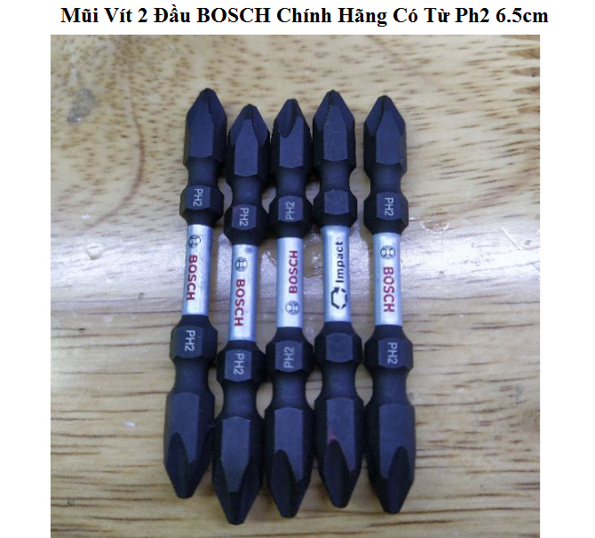 Mũi Vít 2 Đầu BOSC loại xịn Có Từ Ph2 - 6.5cm