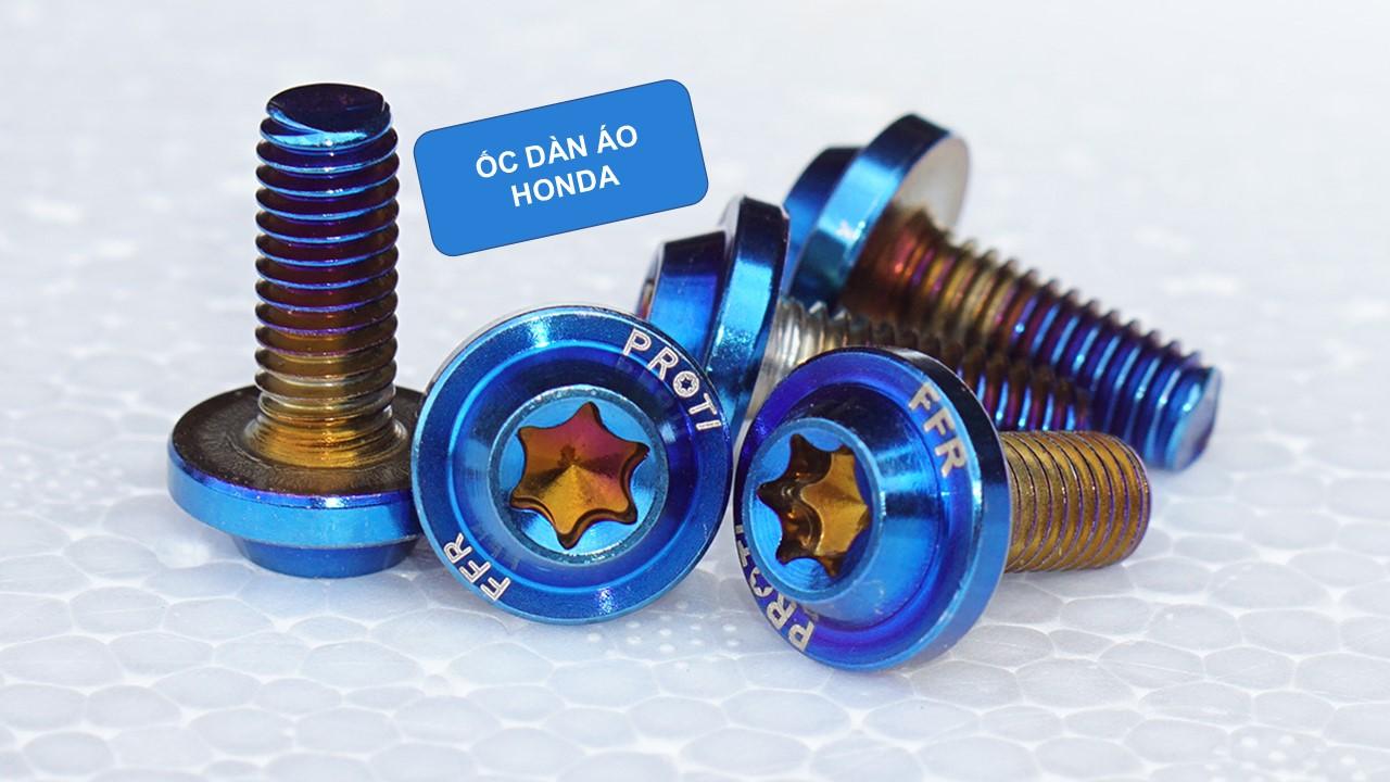 [HCM]Bộ 5 Ốc Titan Proti đầu hoa thị gắn dàn áo (Honda - Xoắn khít)