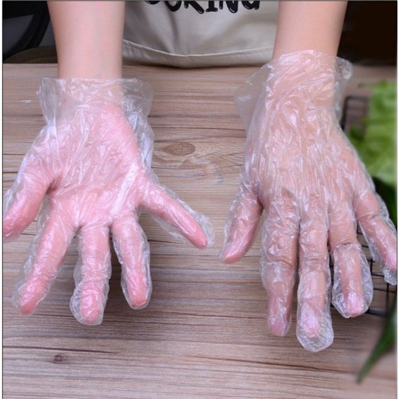 [HCM]Túi 100 cái bao tay nilon (Bao tay dùng 1 lần)