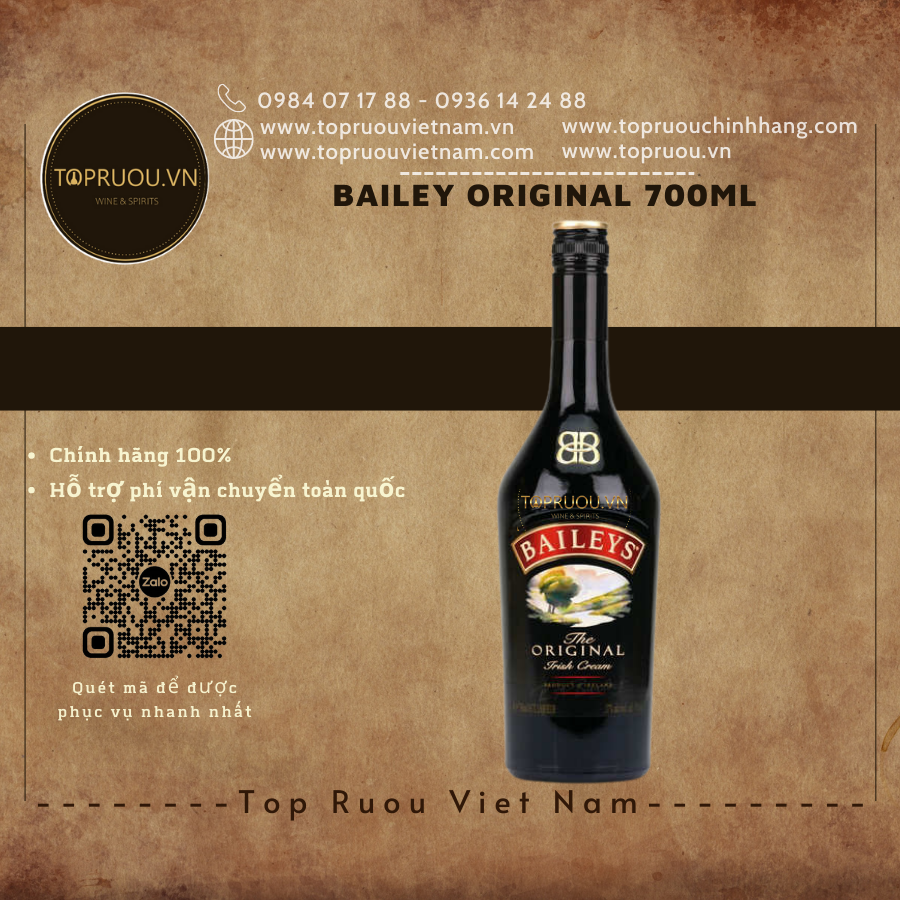 BAILEYS ORIGINAL IRISH CREAM - CHÍNH HÃNG 100%