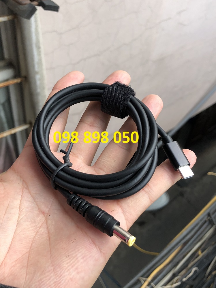 Cáp chuyển type-c sang 5.5mm*2.5mm sạc cho laptop asus