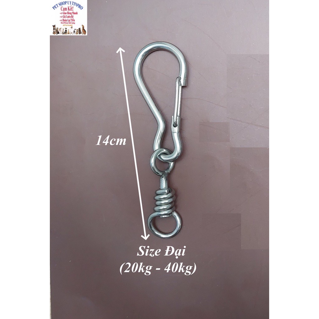 ( Móc Inox Zin 304 )- Móc Khoá Inox Đa Dụng Có Chốt Xoắn
