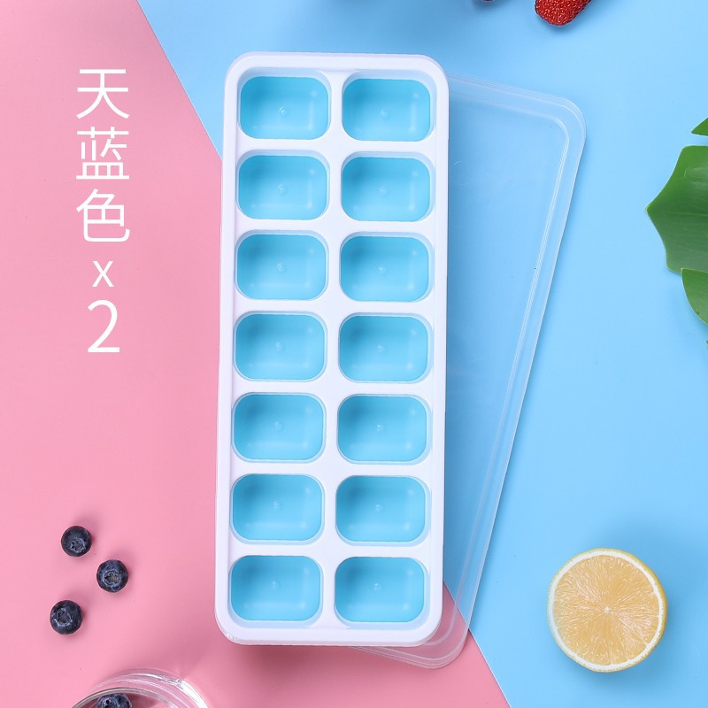 Khay làm đá, khay đá silicon 14 ô có nắp đậy ( hàng có sẵn)