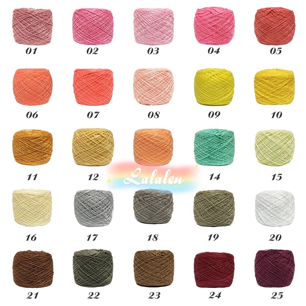 Sợi Cotton Việt Nam Cuộn 100gr (Mã 01-50)