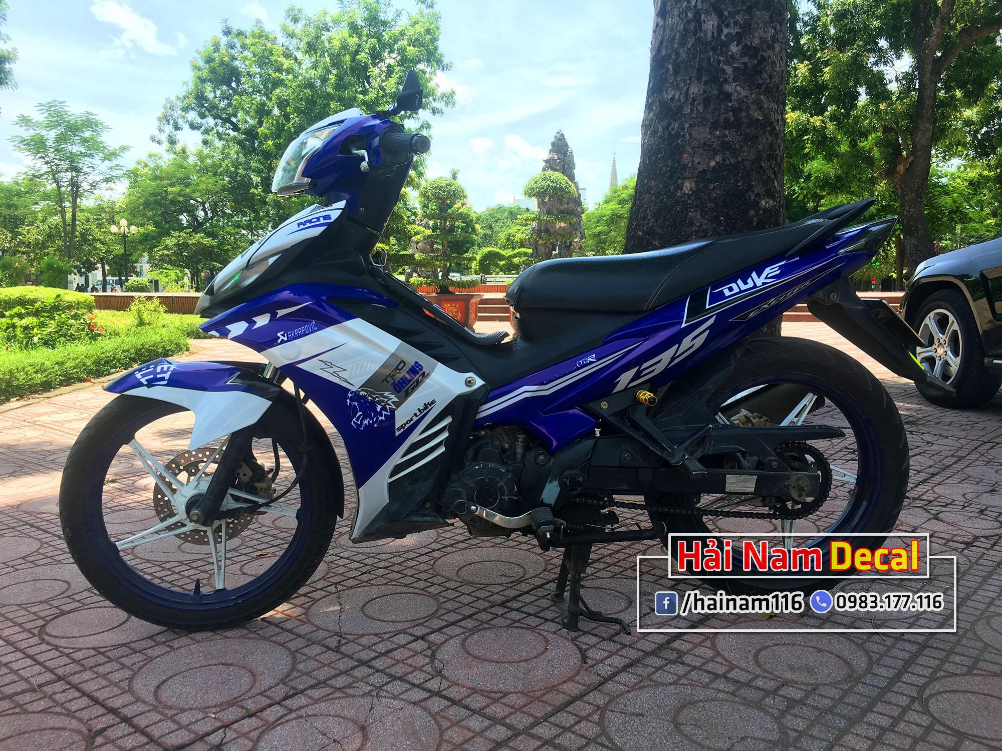 Tem Trùm Exciter 135 Xanh Trắng Duke Tiger