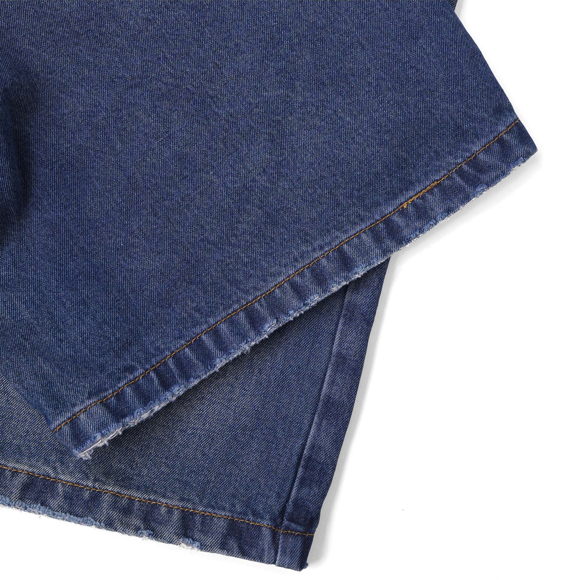 Quần Short Jean DAPPERANDMORE Washed Denim Form Lửng - Xanh Blue