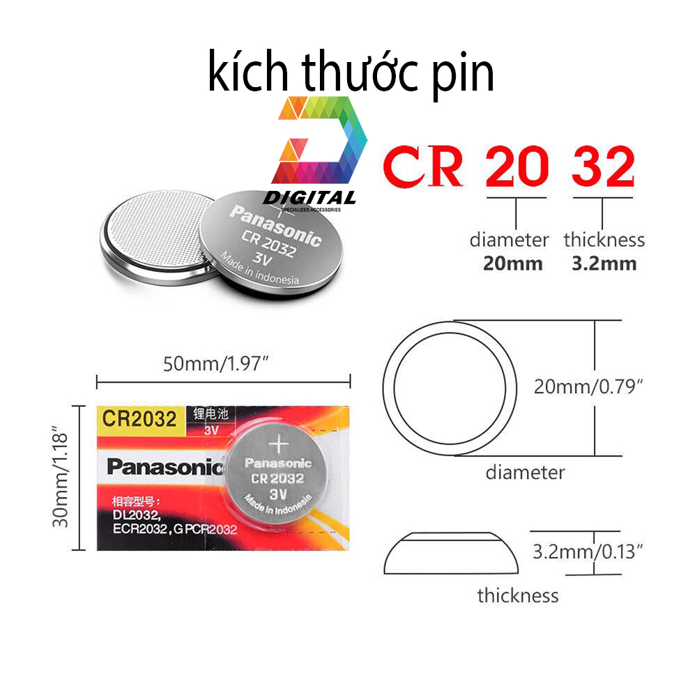 Pin Panasonic Cmos CR2032 Lithium 3V Chính Hãng
