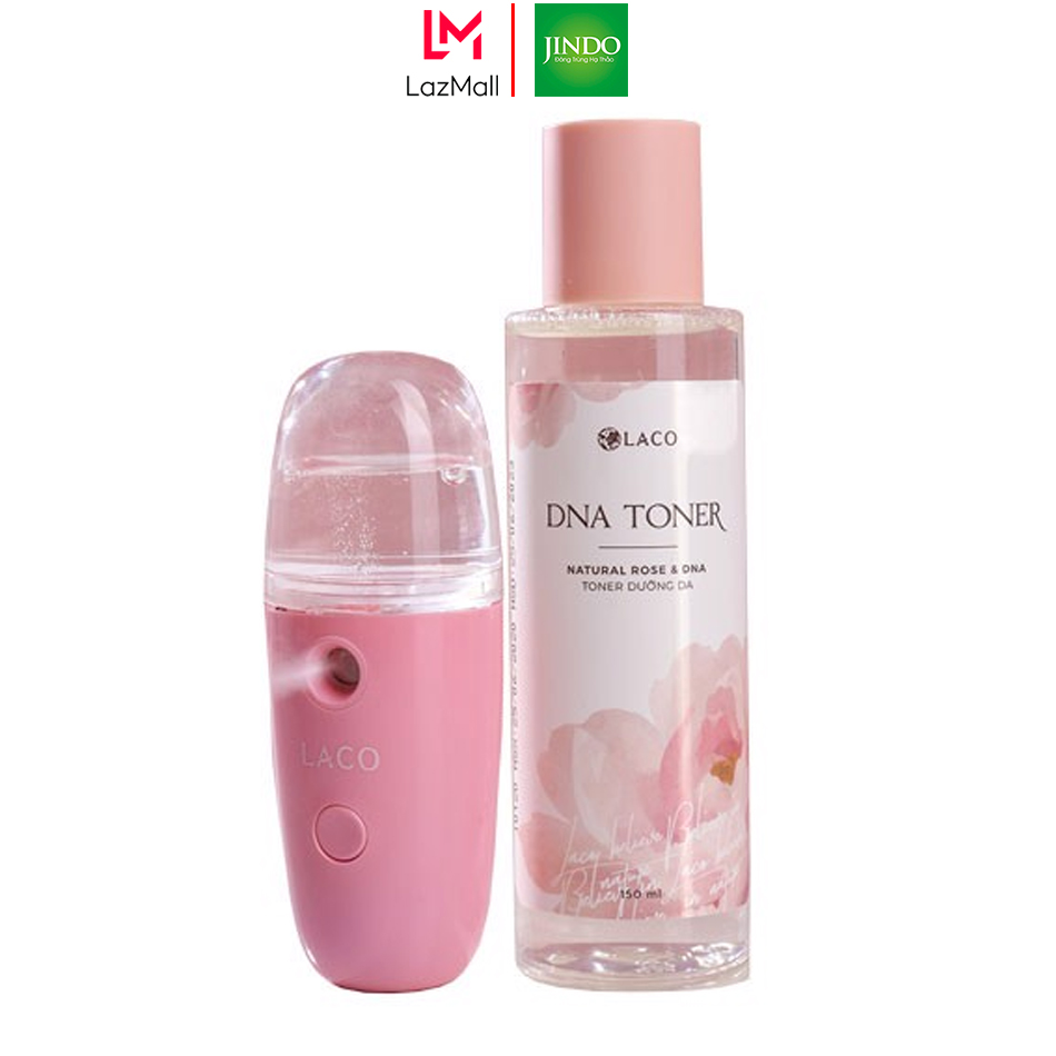 Nước Hoa Hồng Toner Dna Cá Hồi Laco Cấp Ẩm Tức Thì Cho Da Tặng Kèm Máy Xịt Khoáng Nano Laco