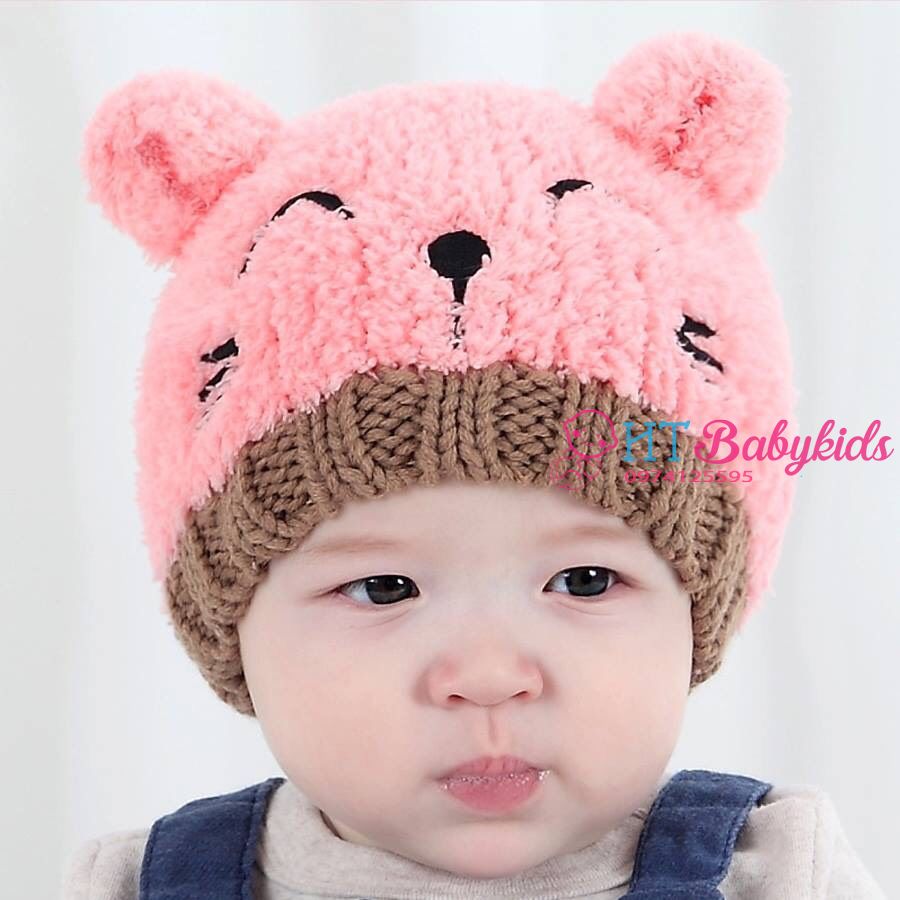 Nón len mềm cho bé - kiểu dáng chú gấu đáng yêu