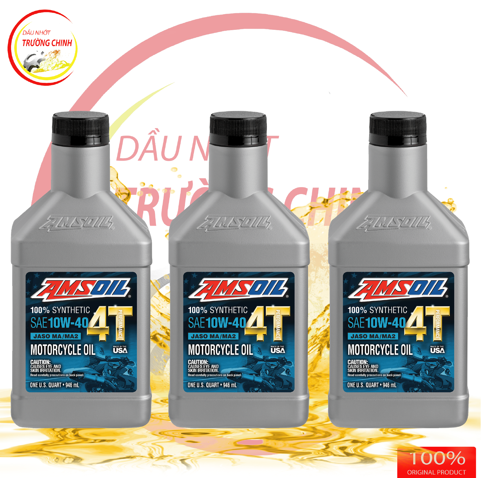 NHỚT AMSOIL 10W40  4T PERFORMANCE - DÀNH CHO XE SỐ