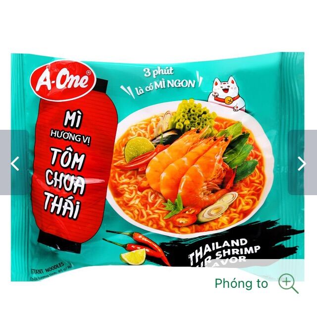 TH 30 GÓI MÌ A ONE TÔM CHUA THÁI 85GR - 26730