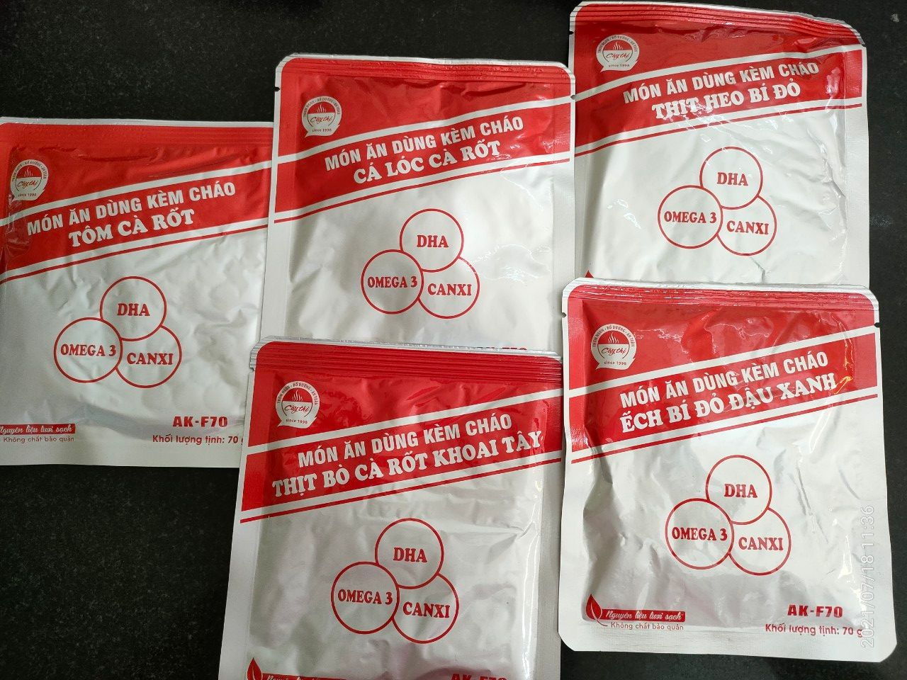 [HCM]Combo 05 gói Thức ăn kèm cháo
