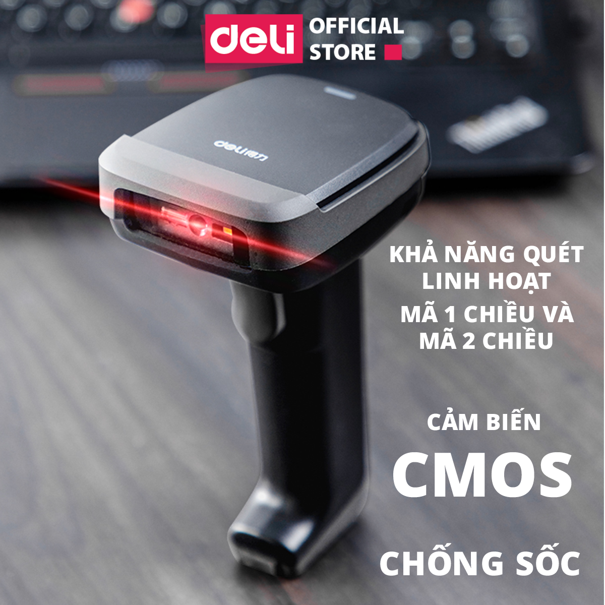 Máy quét mã vạch chính hãng Deli E14952