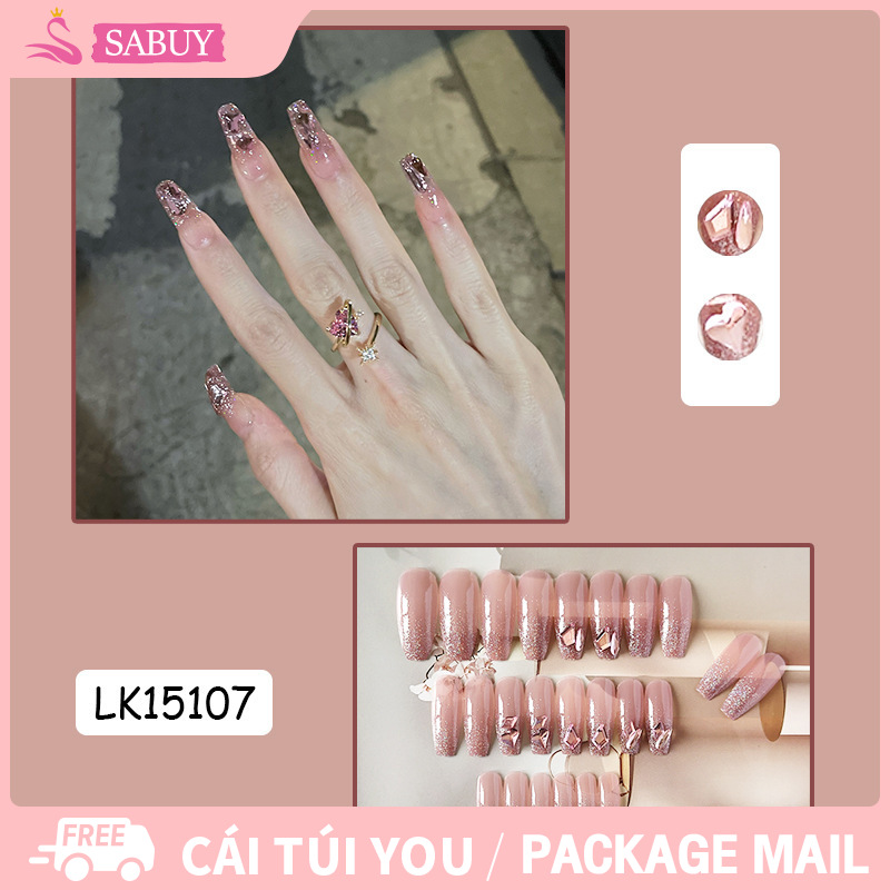 Set 24 móng tay giả kiểu pháp xinh xắn