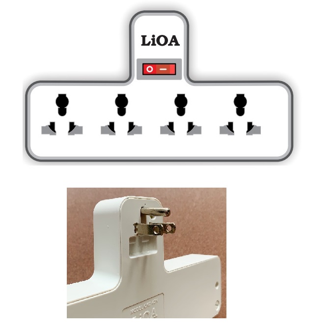 Ổ cắm nối chia 4 ổ đa năng LIOA NEW