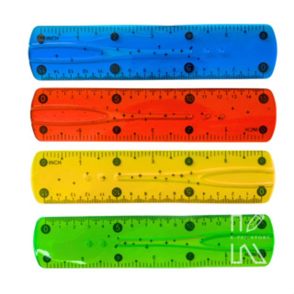 1 Cây Thước Dẻo 15cm Nhiều Màu (Giao Màu Ngẫu Nhiên) - K Pen