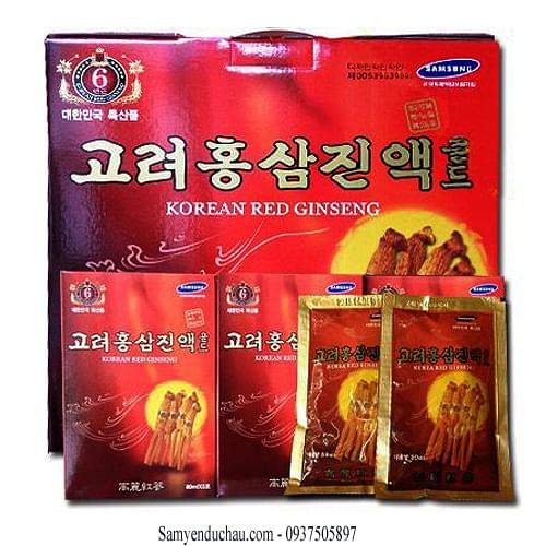 Nước hồng sâm hàn quốc hộp 60 gói
