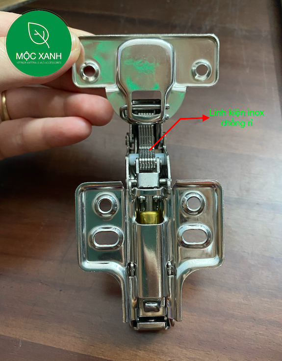 Bản lề tủ bếp Inox Boss - SUS304 (cả linh kiện)