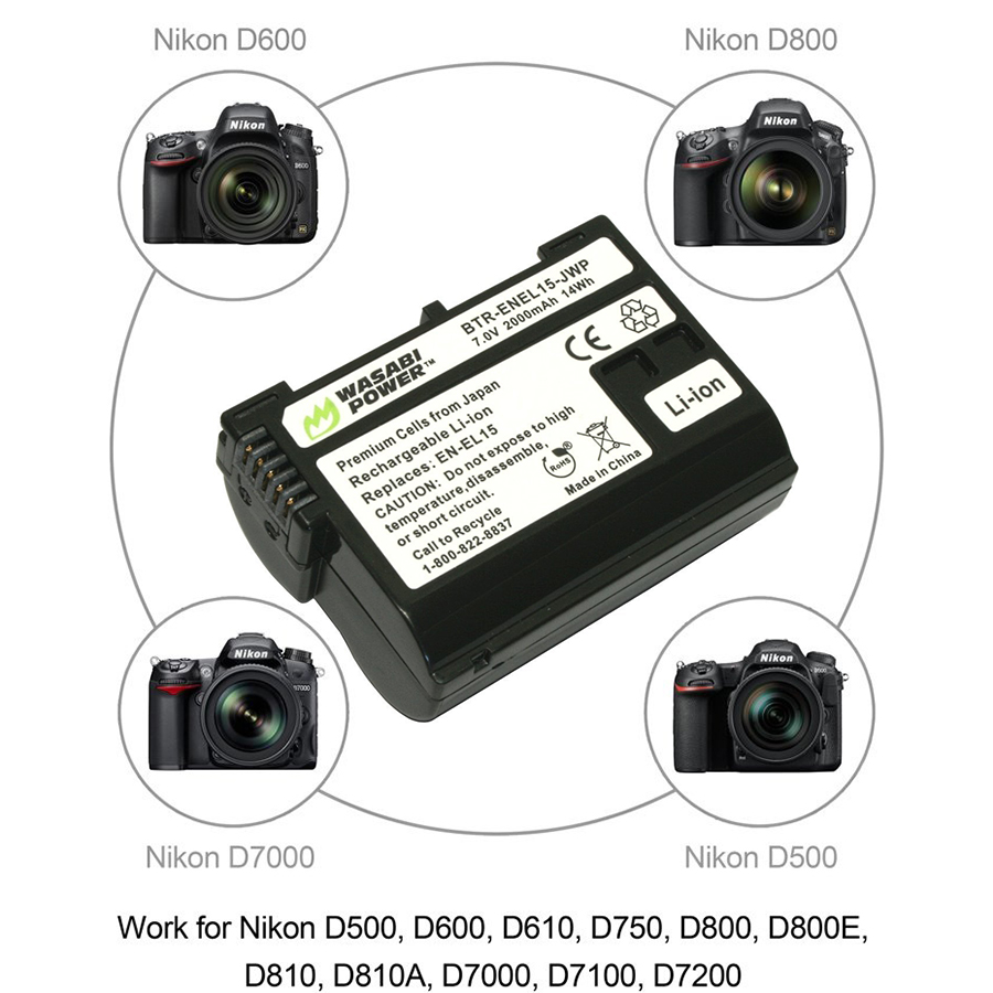 Pin máy ảnh Wasabi for EN-EL15