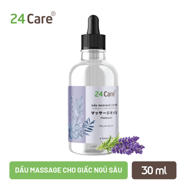 Dầu massage tinh dầu cho giấc ngủ ngon 24care - dành cho nam và nữ 30ml cao cấp