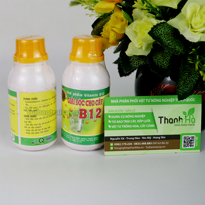 Chế phẩm Vitamin B12 giải độc cho hoa kiểng lọ 100 ml