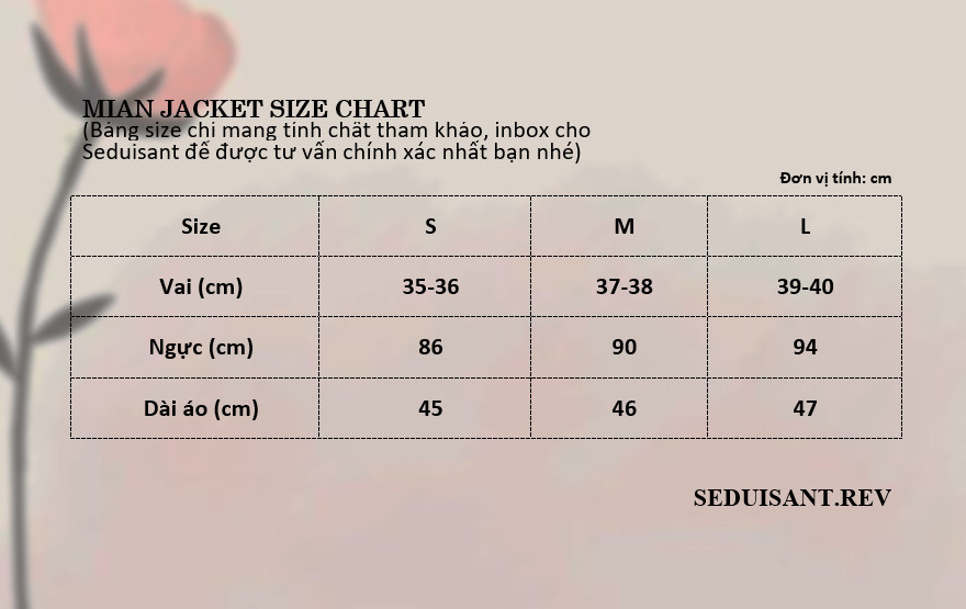 Mian Jacket - Áo khoác cộc tay basic SEDUISANT.REV