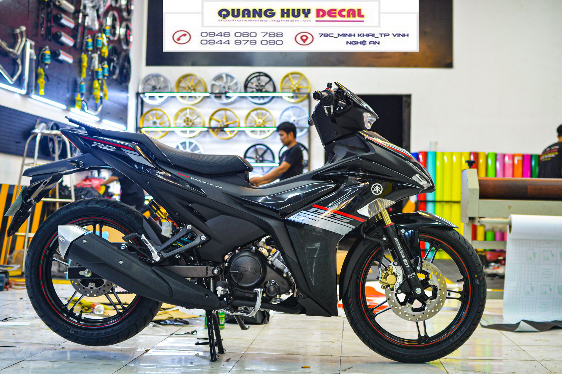 Tem trùm ex 155 đen xám, tem exciter 155, team trùm exciter 155, tem xe exciter 155, team trùm ex 155, team xe exciter 155 đen xám