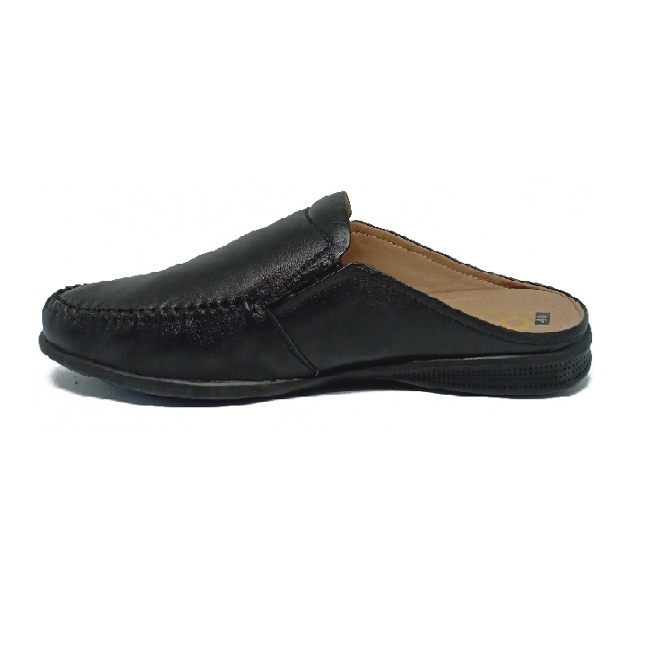 Giày sabo nam da bò màu đen HK7796