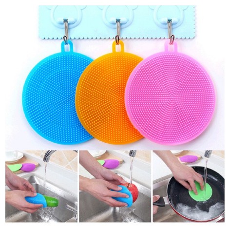 Miếng Rửa Chén Bát Silicon Siêu Sạch