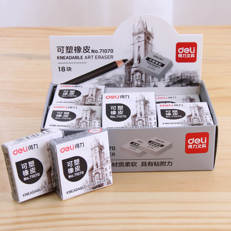 Tẩy Đất Sét DELI Cao Cấp Hút Bụi Than Chì Cực Tốt