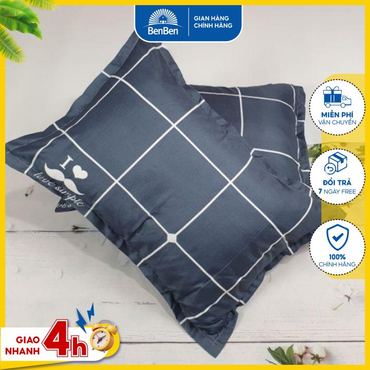 1 vỏ gối cotton Thắng Lợi size 50x70cm hàng cao cấp siêu bền - Ben Ben - chat chọn mẫu