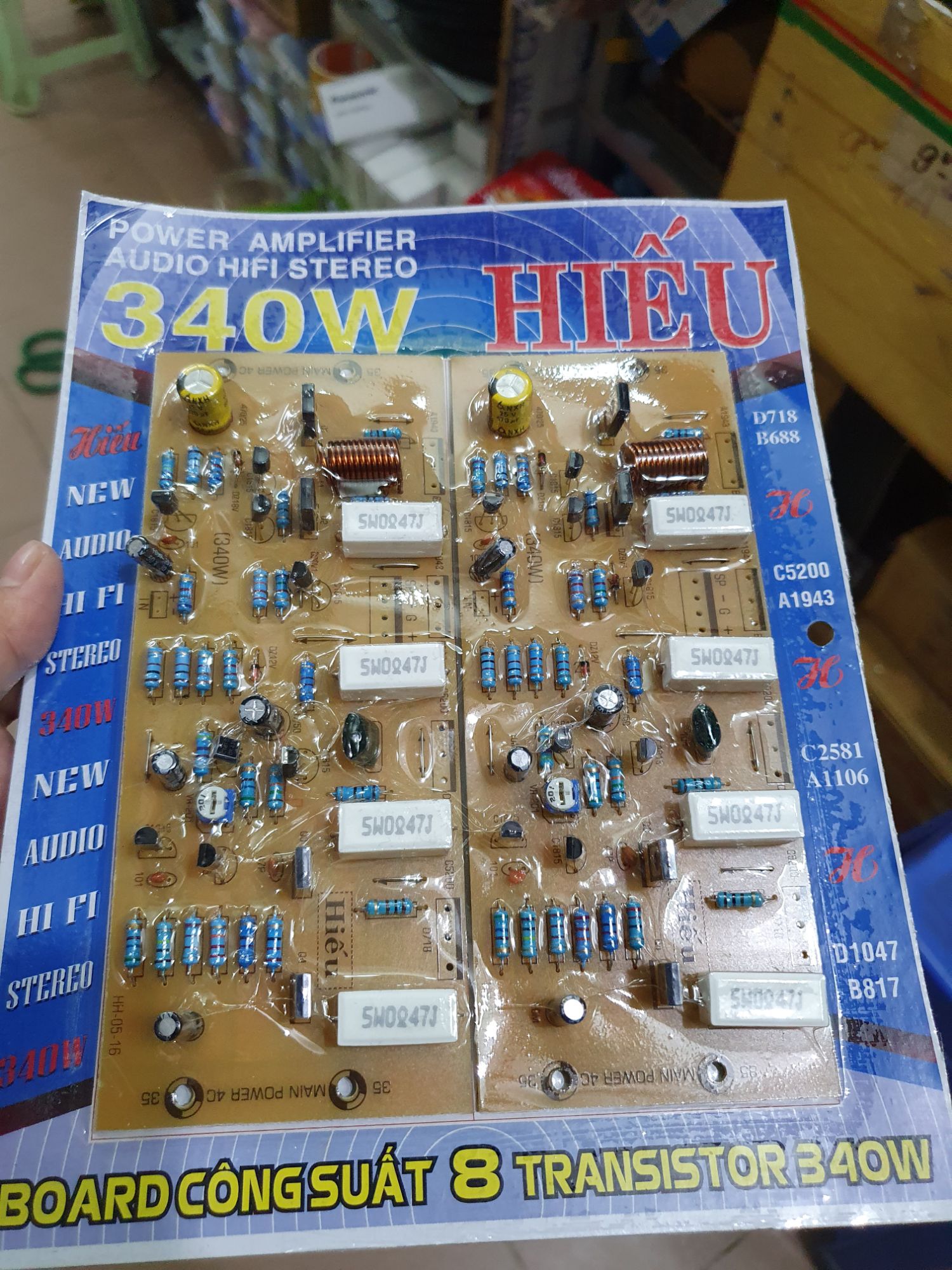 bo mạch công suất 8 sò 2 vế 340w