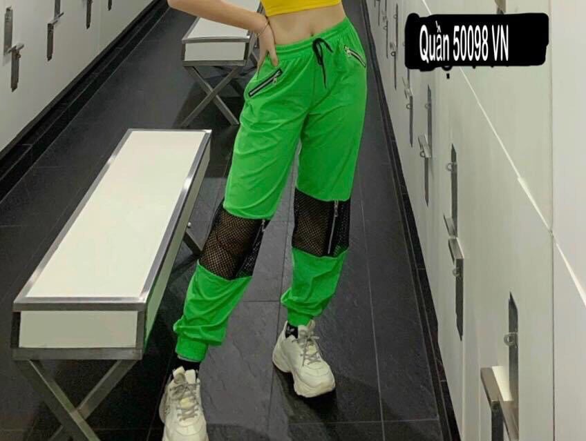 Quần tập jogger phối lưới