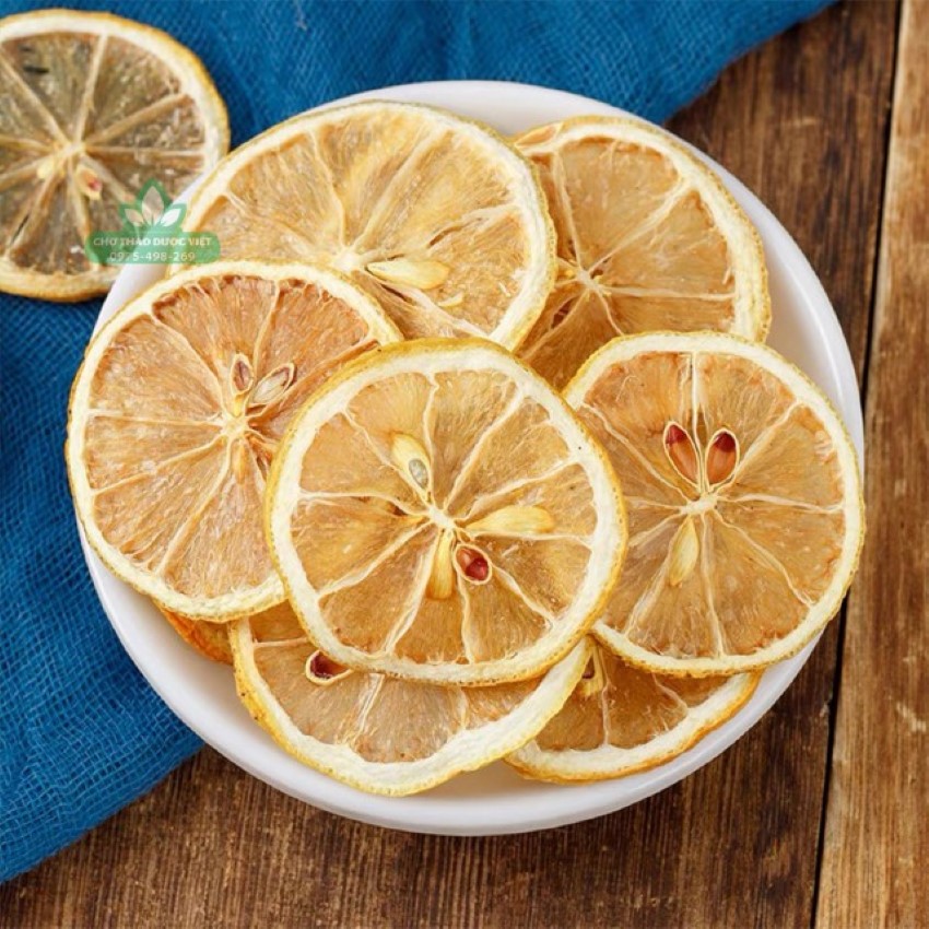 Chanh vàng thái lát sấy khô 100g, trà chanh vàng, dưỡng da, bổ sung vitamin, tăng cường miễn dịch