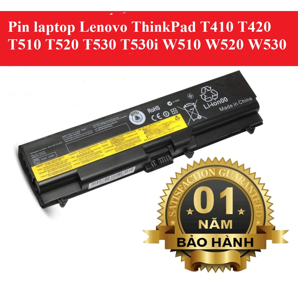 💥 Pin laptop Lenovo ThinkPad T410 T420 T510 T520 W510 W520